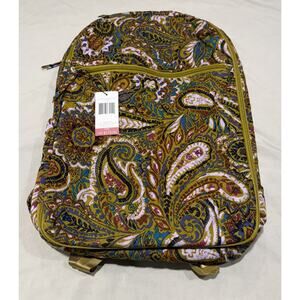 Vera Bradley Outlet Cotton Lay Flat Travel Backpack Color Buta Spray NWT